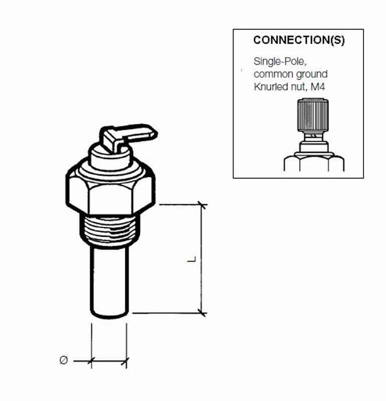 VDO Coolant temperature sender120C